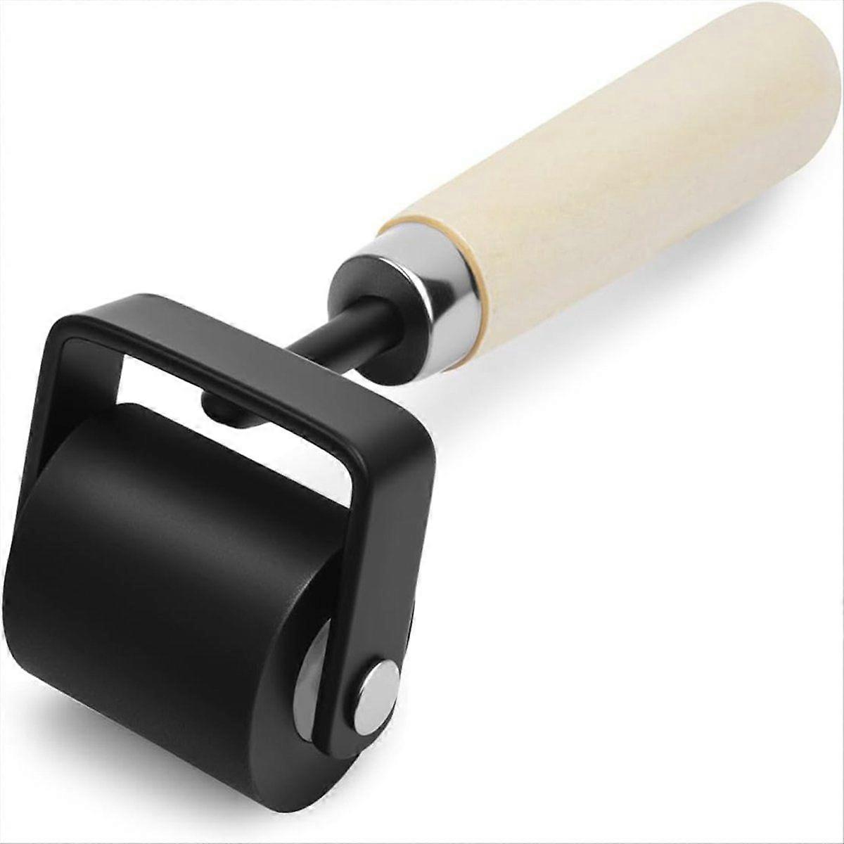 Brayer Rollers for Crafting, Brayer Roller for Printmaking, Wooden Handle -Rubber Glue Roller for I