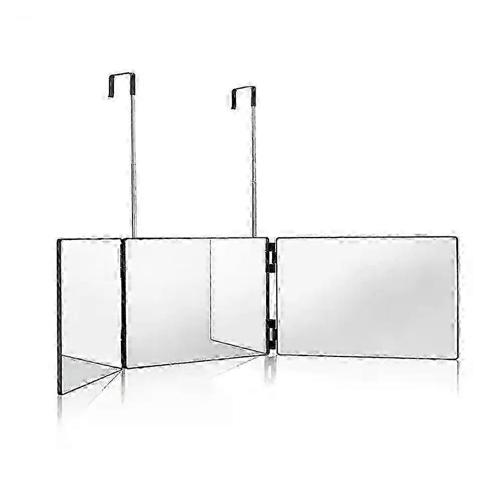 White Adjustable Hanging Three-Mirror Makeup Mirror Set, Three Fold, Portable & Spot for Cosmetic Use 25-26s