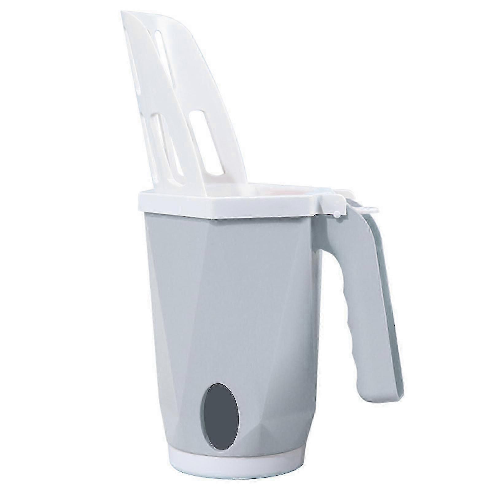 Exquisite Pet Cats Litter Scooper Kitten Litter Scoop Tool Durable Cats Litter Cleaner Scoop Prevent Pour Out with Garbage Bucket Yellow