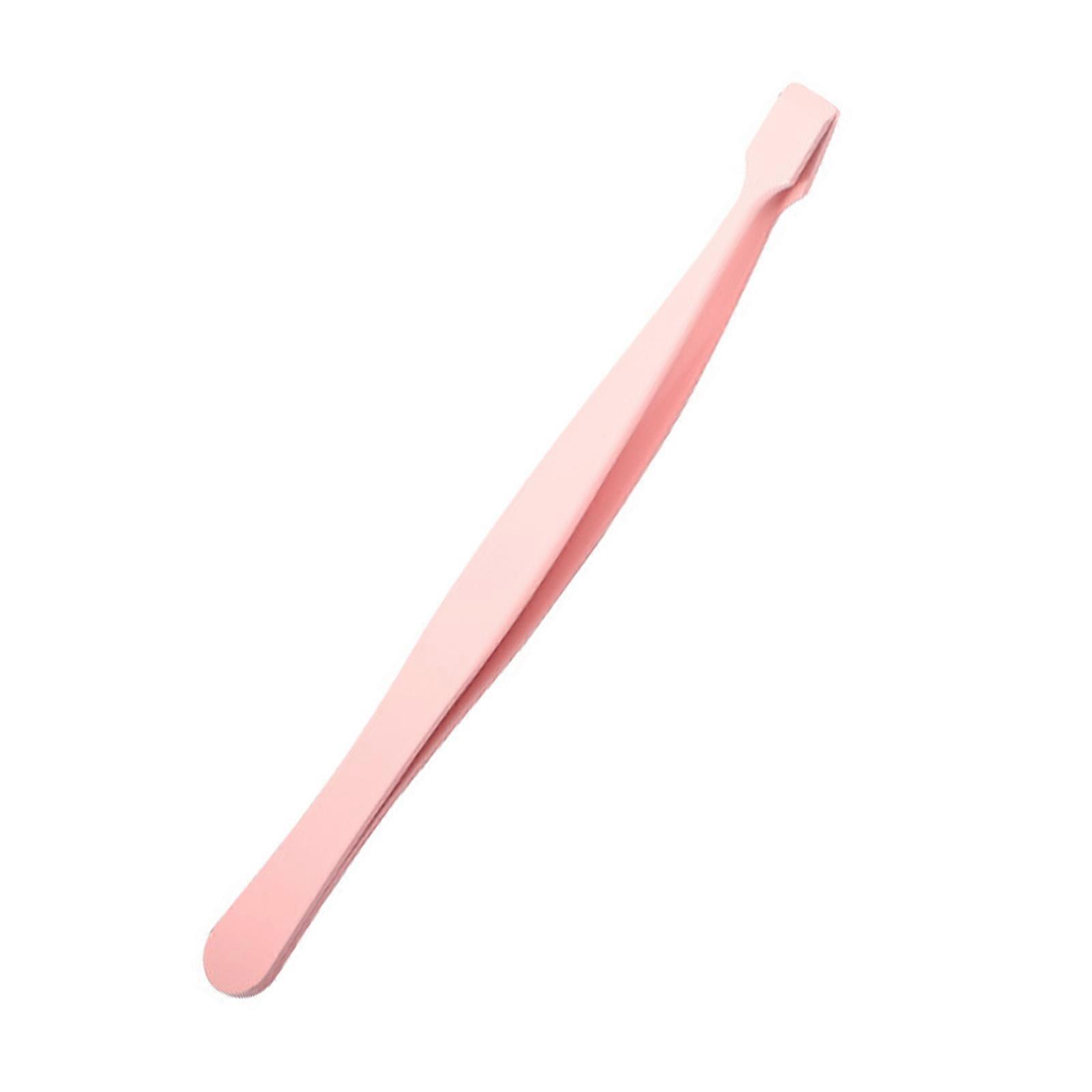 Professional Eyelash Extension Tweezers For Precise Lower Lash Grafting With Ergonomic Handle And Wide Flat Tip  Pink