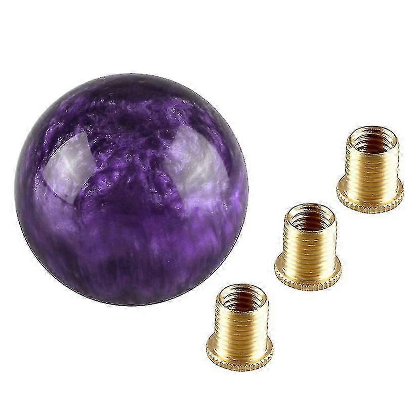 Marble Style Round Gear Shift Knob M12 x 1.25 with Adapters Fit for Automatic 5-Speed 6-Speed C hwySH