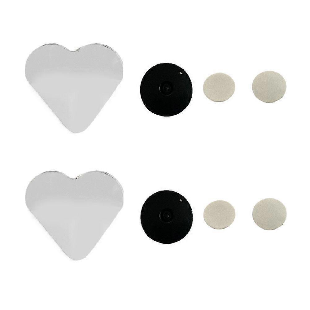 For Car 2PCS Heart Blind Spot Mirror Frameless Wide Angle Waterproof Adhesive Convex Rearview Mirror for Enhanced Safety Easy Installation