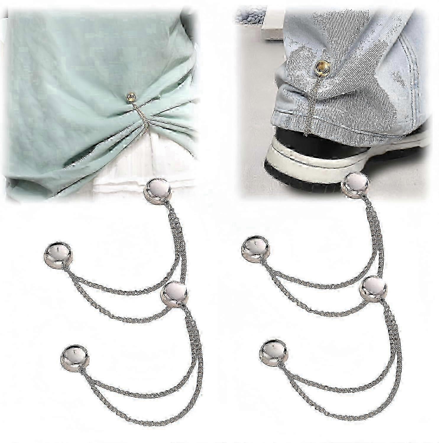 4Pcs Multi-Function Magnetic Clothing Clips, Strongest Magnetic Strength Buttons Clips, Multi-Purpos