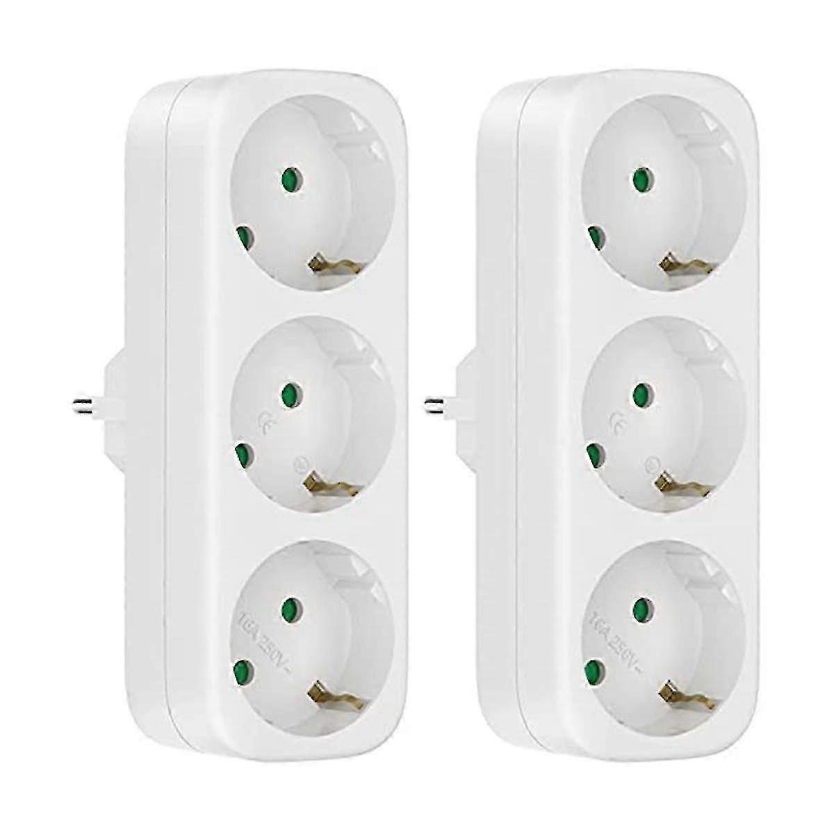 Multi Socket Without Cable, 250V/16A Socket Adapter, Portable Sockets, 3680W Converter Socket EU Pl
