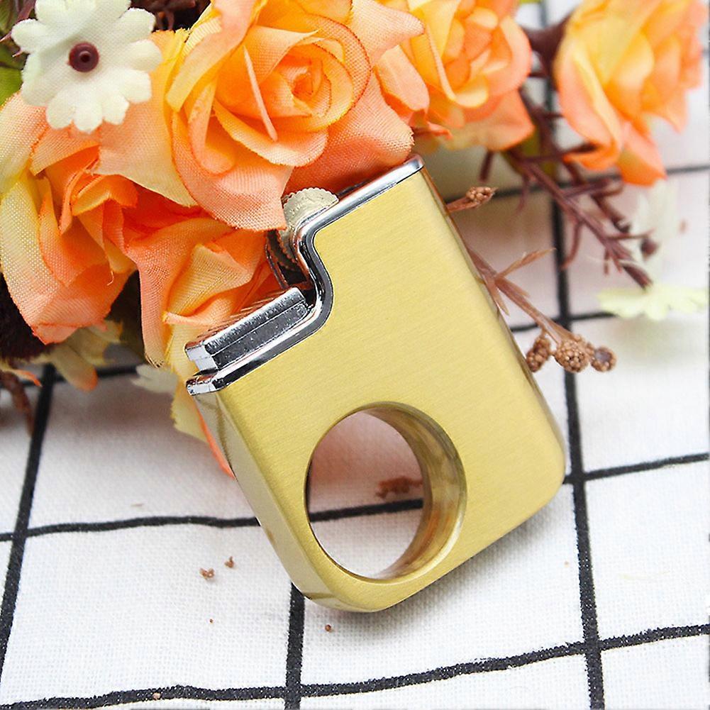 Classic open flame lighter with rings holder Refillable butane Stylish Present