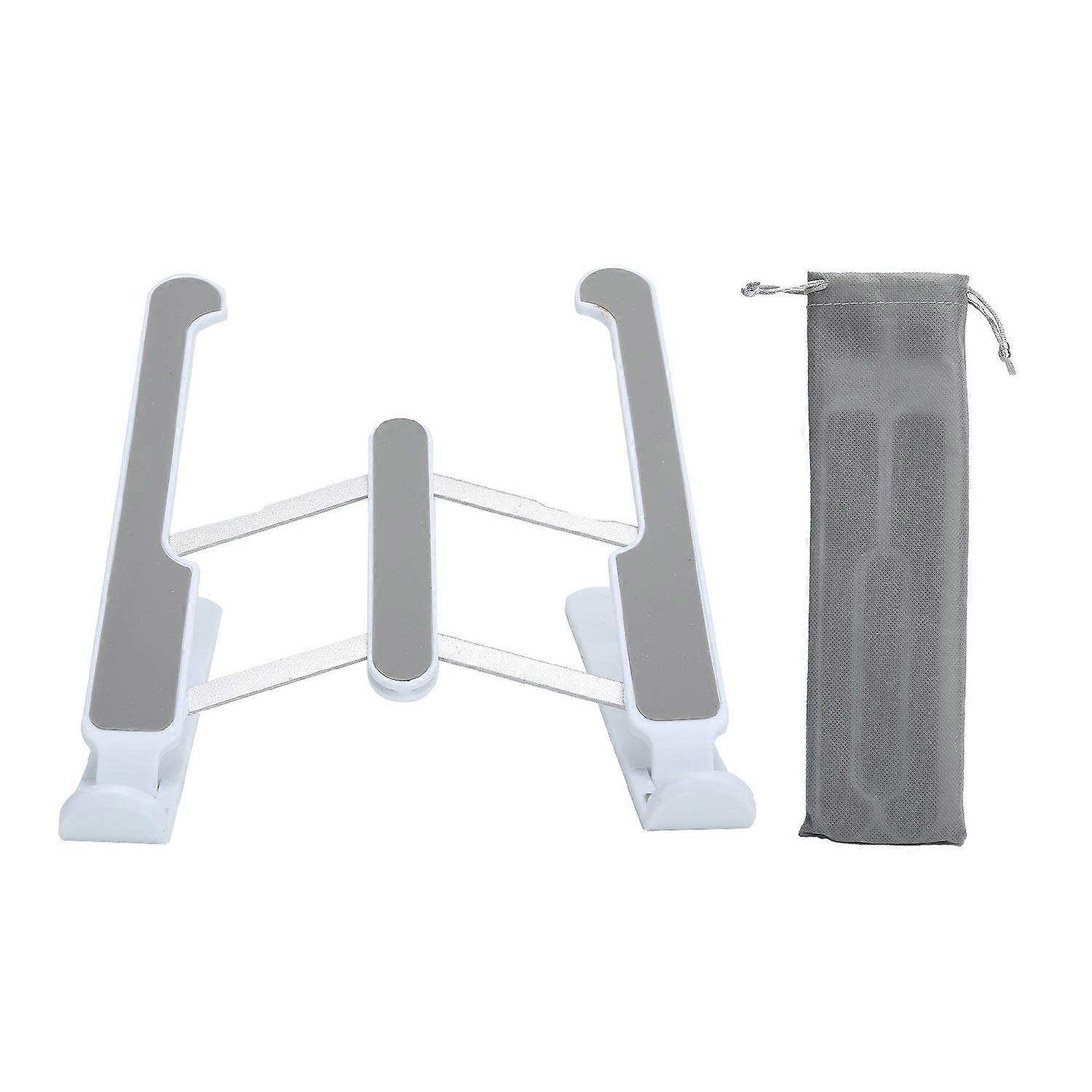 Laptop Stand 6‑Level Cooling Bracket Desktop Monitor Foldable Lifting Plate Heightening FrameWhite