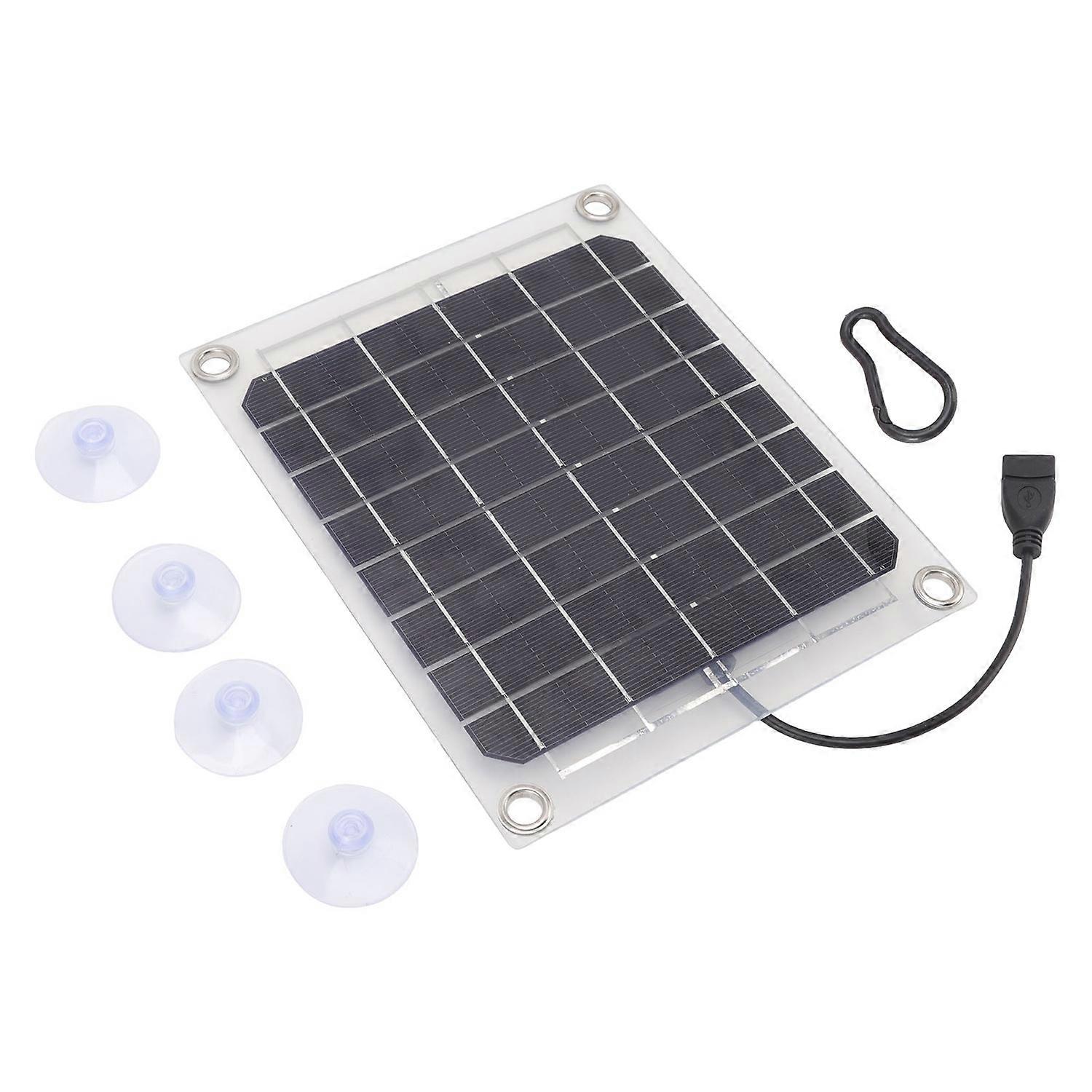Solar Panel 10W USB Output Transparent Design Double Sided Power Generation Solar Panel for Outdoor 