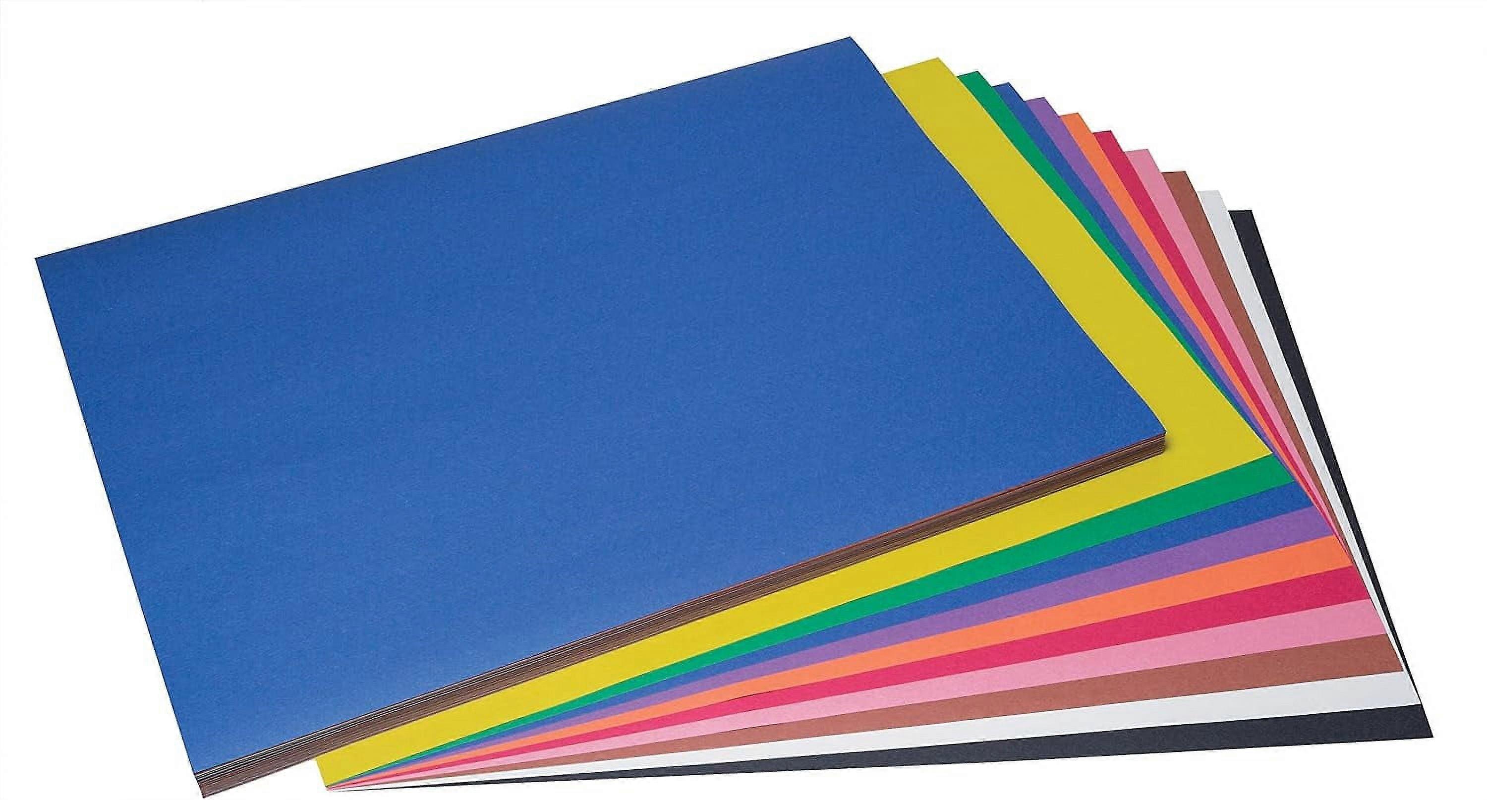 SunWorks) Construction Paper, 10 Assorted Colors, 18" x 24", 100