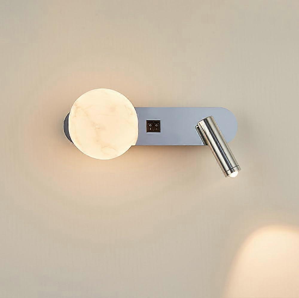 LED Wall Mounted Reading Light, Silver Finish, OnOff Switch, Bedside BookReading Light For Reading In Bed