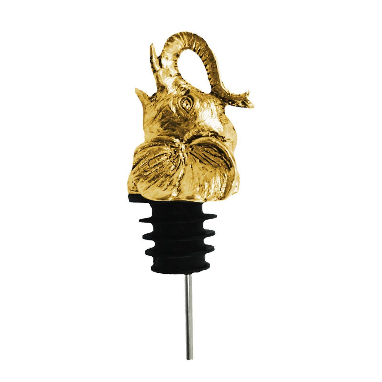 Elegant Elephant Head Wine Pourer Stopper Delicate Elephant Head Wine Stopper And Pourer For Enthusiasts And Collectors