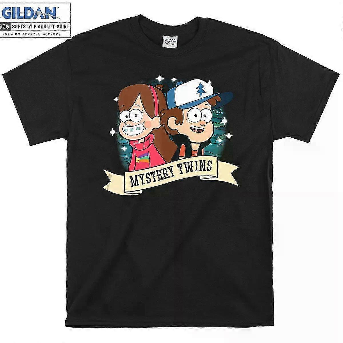 Camiseta com o logo dos gêmeos misteriosos Dipper e Mabel de Gravity Falls