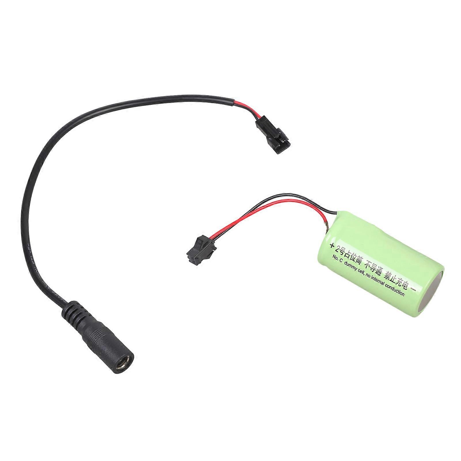 LR14 C Shape Dummy Battery Connector DC5.5x2.1mm 5.5x2.1mmm Input For External Power Supply Conversion Multicolor