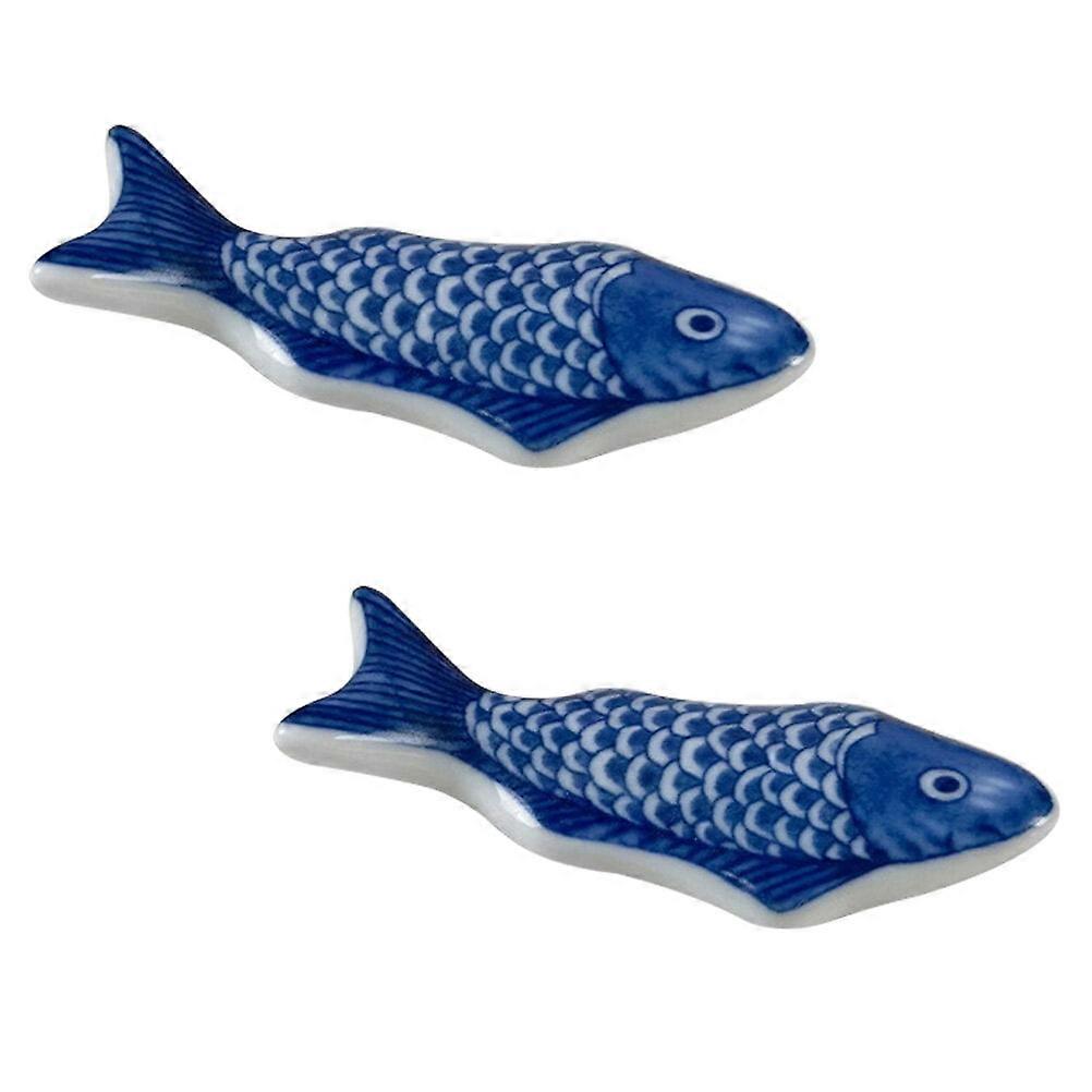 2 Pcs Ceramic Chopstick Rest Chopstick Rest Flatware Silverware Spoon Holders Dining Table Decor Home Chopstick Holders
