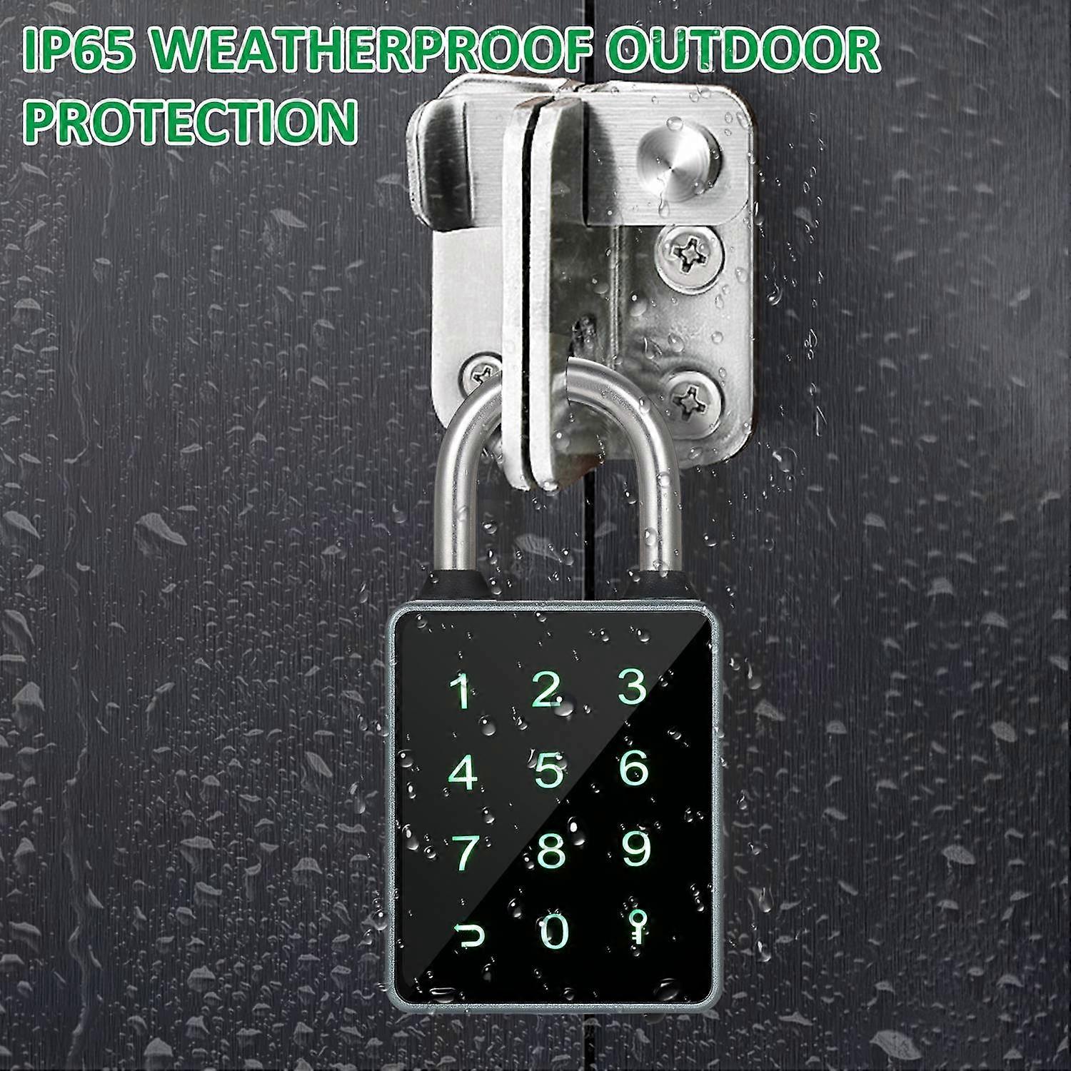 Smart Padlock BT Keypad Smart Lock Entry Front Door Lock Combination Lock Water Resistant APP Enable