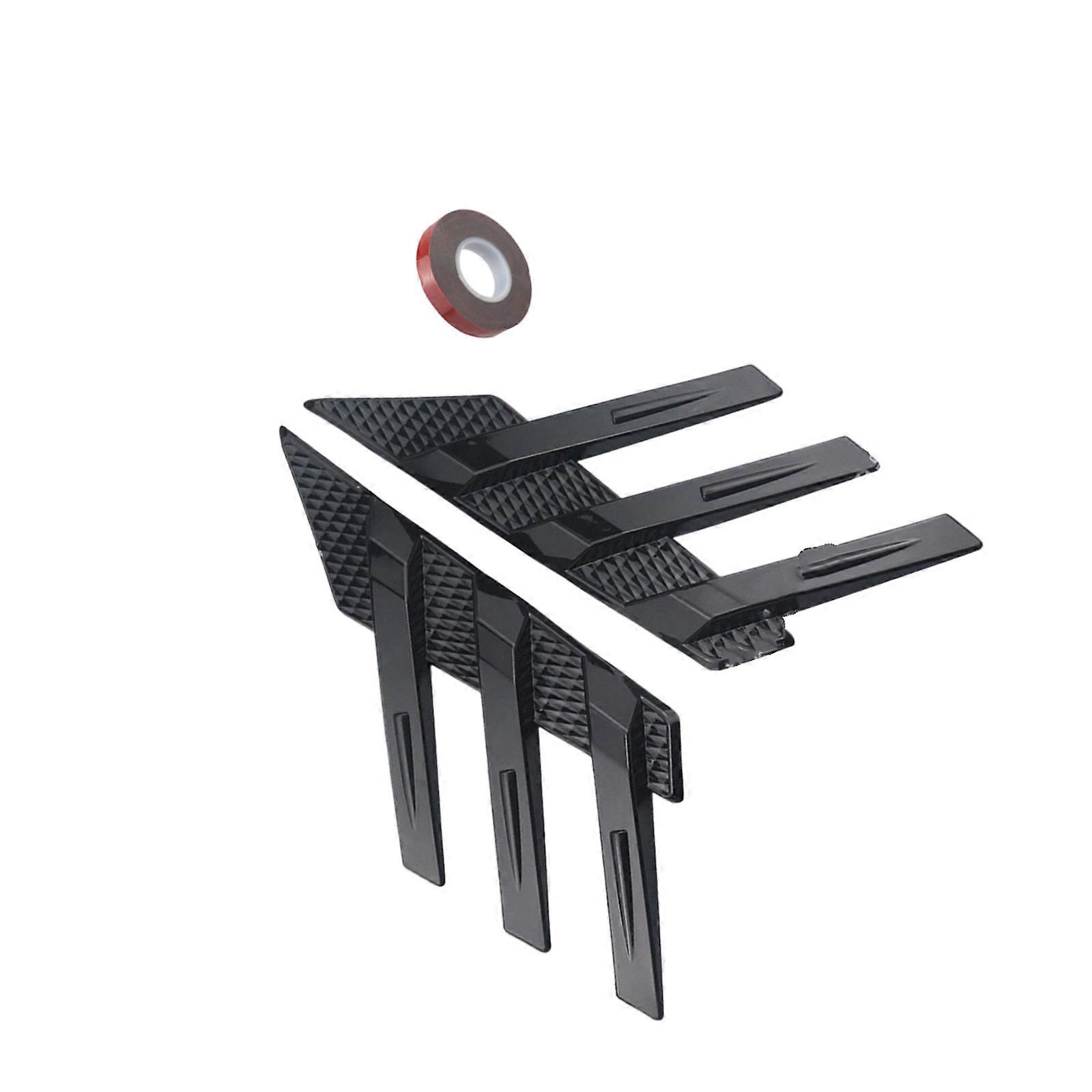 Vehicle Rear Side Window Spoiler Splitter Universal Aerodynamic Design With Adhesive Installation Multicolor