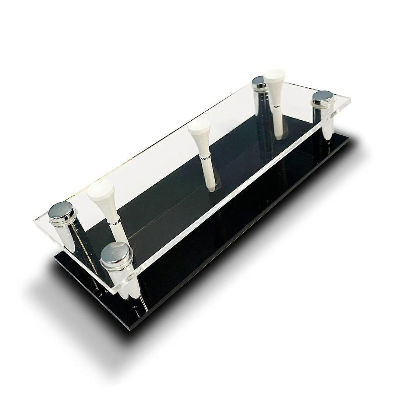 Without Assembly Required Clear Cubes Tennis Ball Holder with Solid Wooden Base for Collector and Fans Multicolor