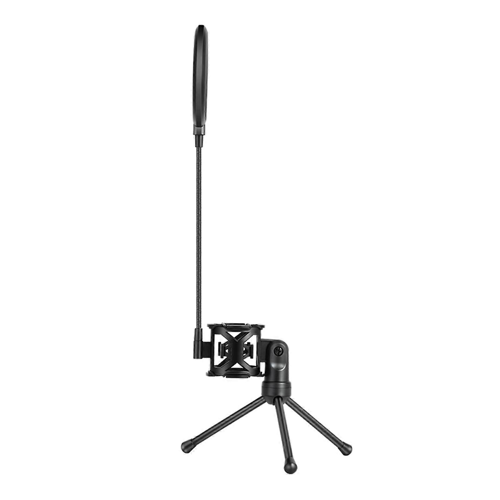 Microphone Tripod Adjustable Height Shockproof and Windproof for Podcast Recording Studio Desktop Microphone Holder Multicolor