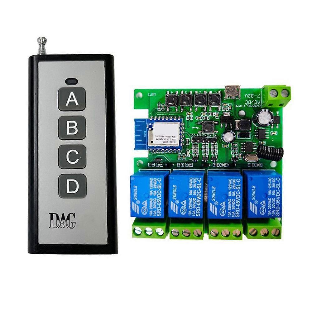 4CH Tuya Smart Switch WiFi Relay Module DC7-32V Motor Module