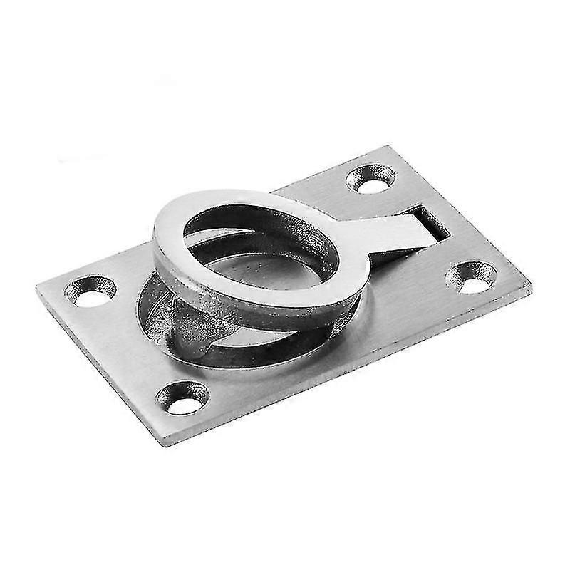 تدفق حلقة سحب مقابض ، الفولاذ المقاوم للصدأ قارب هاتش خزانة البحرية يخت خاتم يسحب مقبض درج خزانة مخفي مع مسامير التركيب (4 قطع ، فضي)