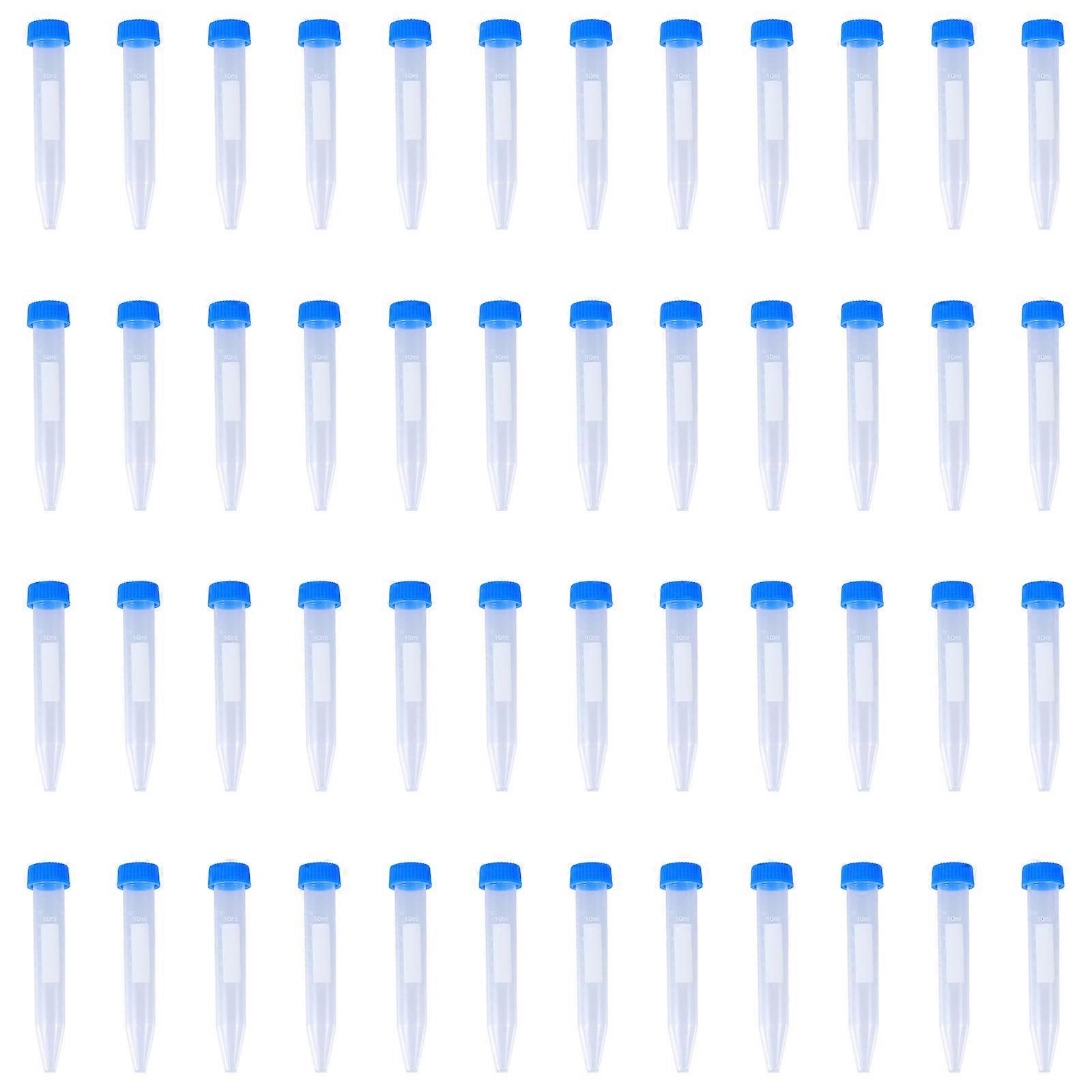 100Pcs 10ML Plastic Centrifuge Tubes Scientific Experiment Test Tubes (Conical)