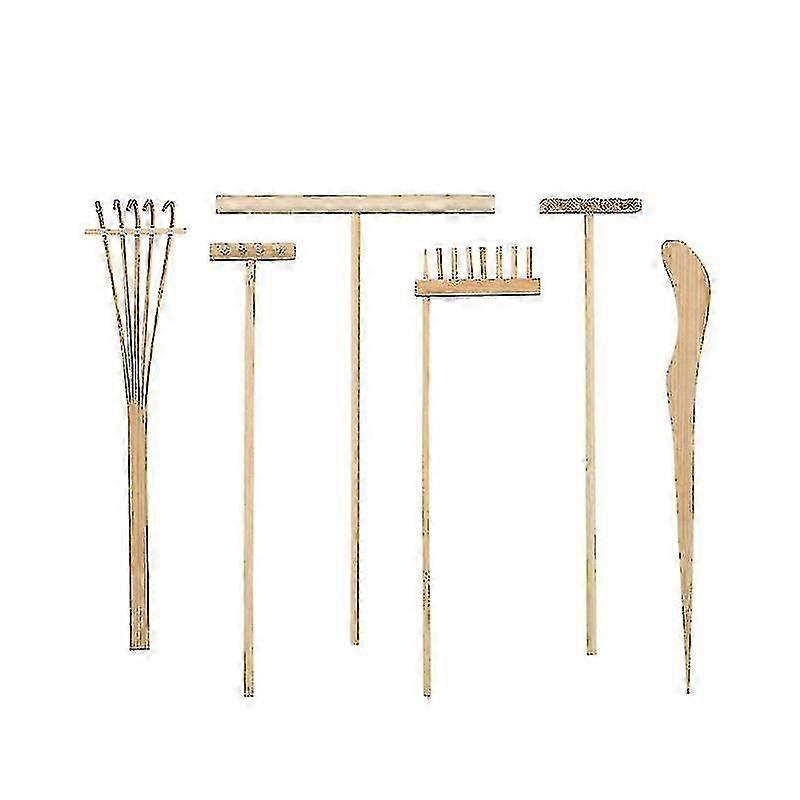6pcs Bamboo Rake f74