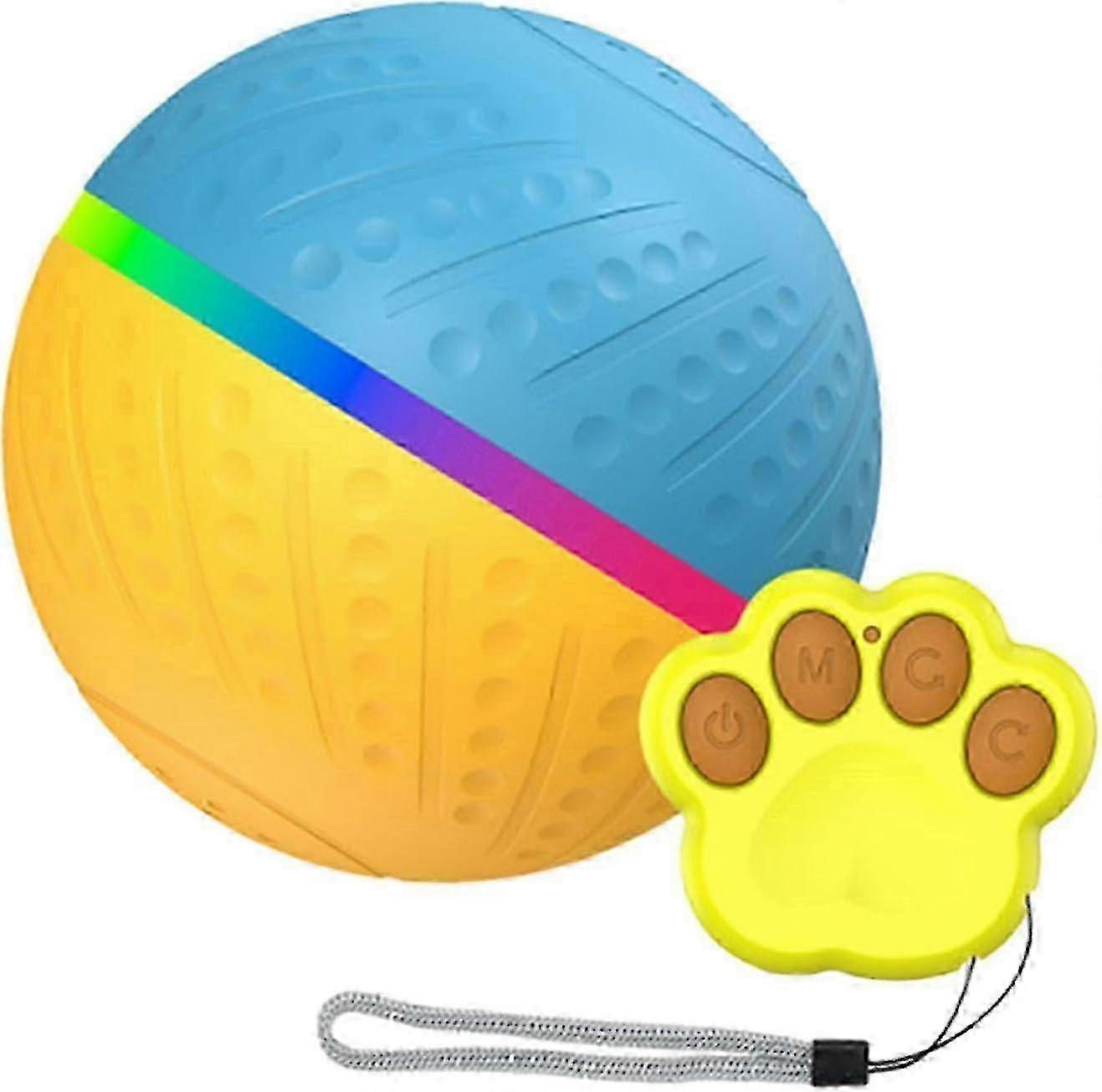 Automatic Interactive Ball for Dogs,360 Rotating Ball Rechargeable Dog Toy With Remote Control