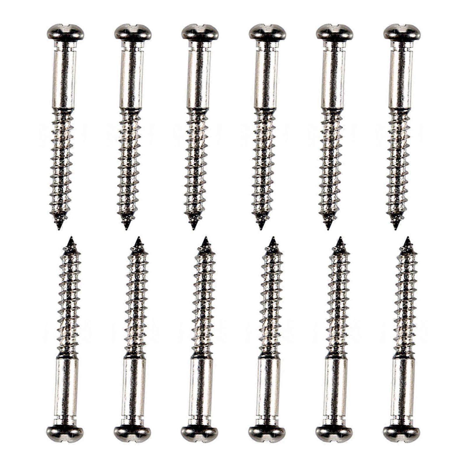12pcs Stainless Steel Notched Guitar String Lock Screws for Precise Tuning and Enhances Durability Multicolor