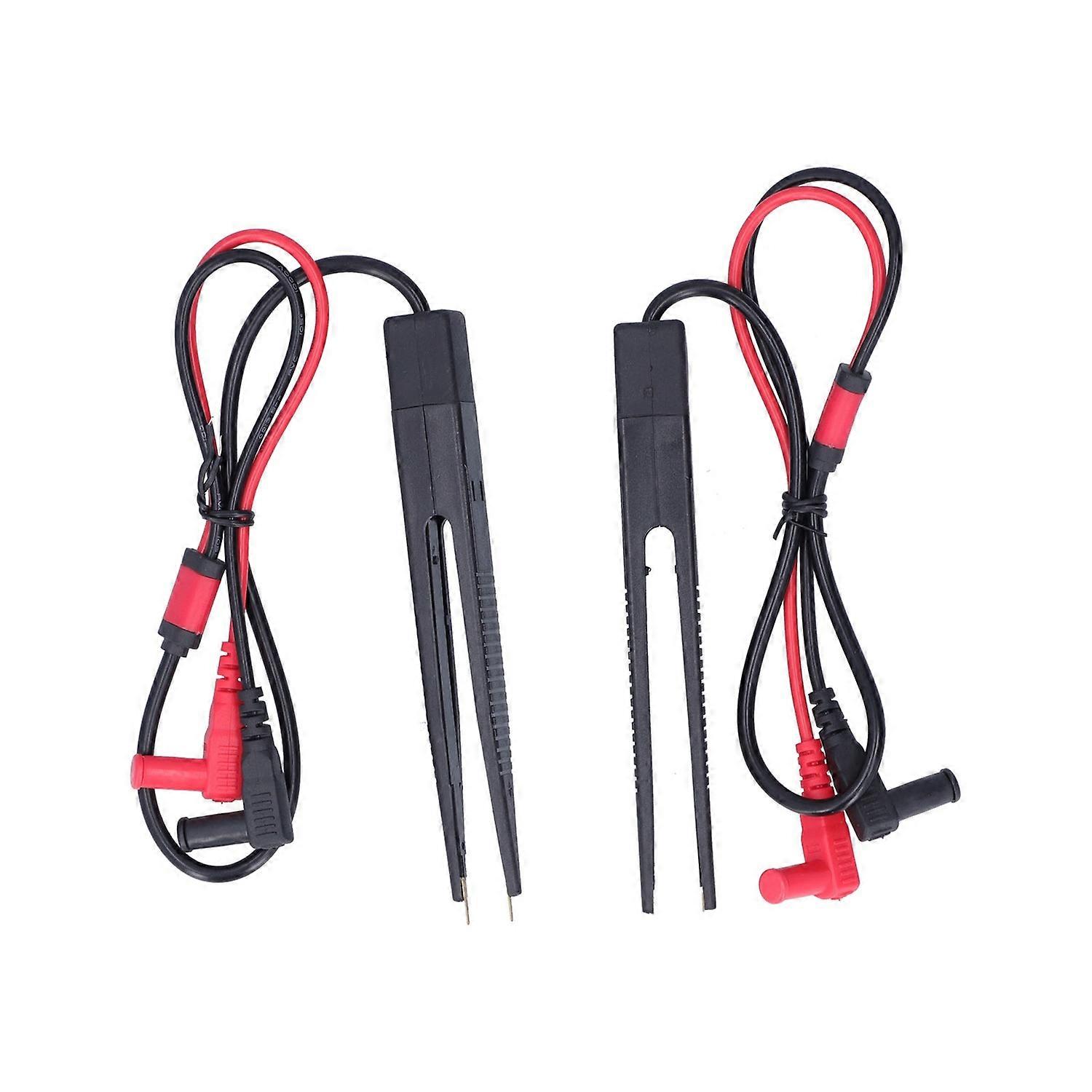2PCS Multimeter SMD Test Clip Test Tweezers Type Capacitance and Inductance Test Lead LCR Patch Clip