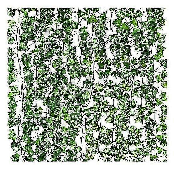 12 τεμάχια 2,1 μ. ψεύτικα φύλλα κισσού, ψεύτικα κλήματα, τεχνητά κρεμαστά φυτά