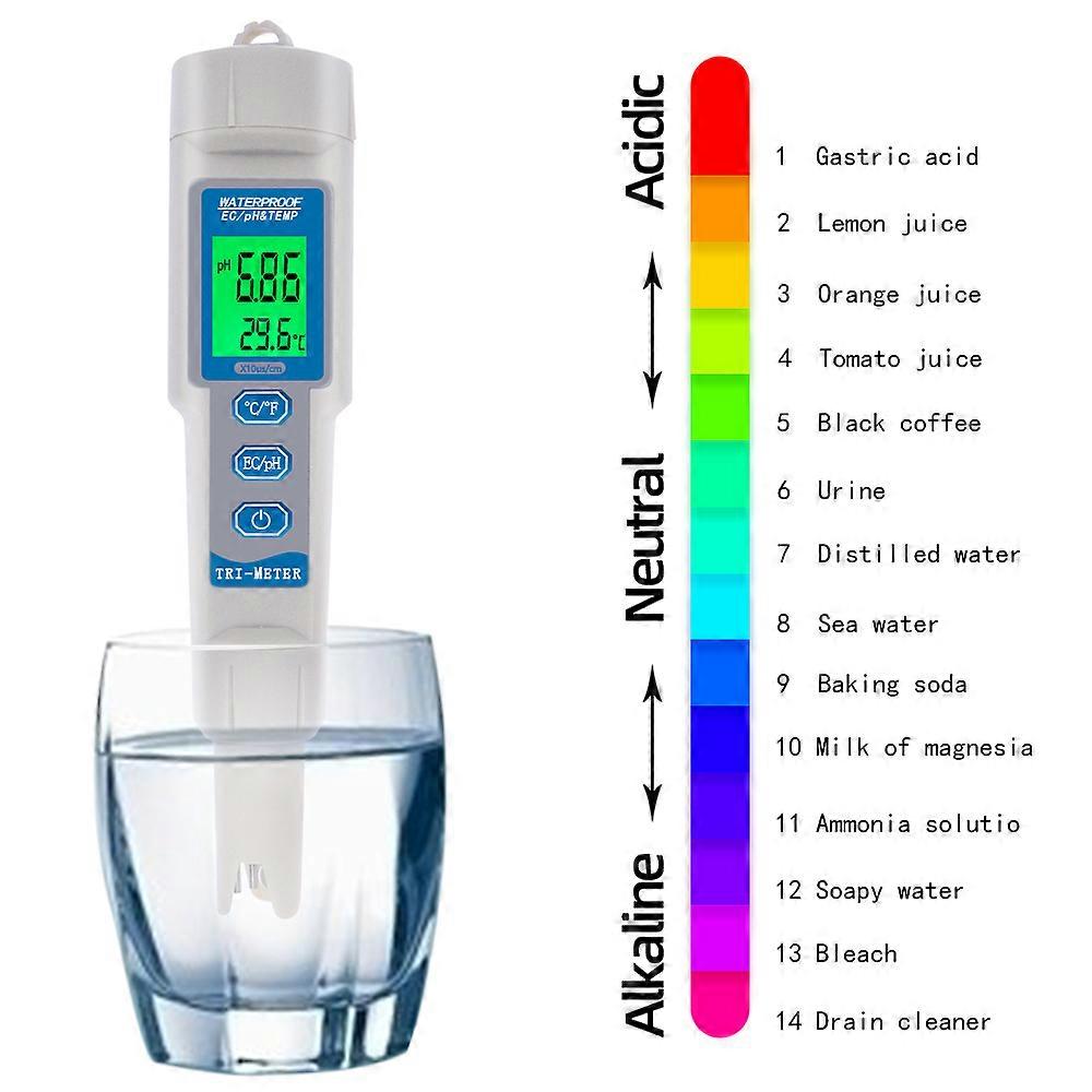 PH EC TEMP Meter Digital Pen Type 3 In 1 Multi-parameter Drink Water Quality Tester for Aquarium, Pools PH Monitor Meter 40% off