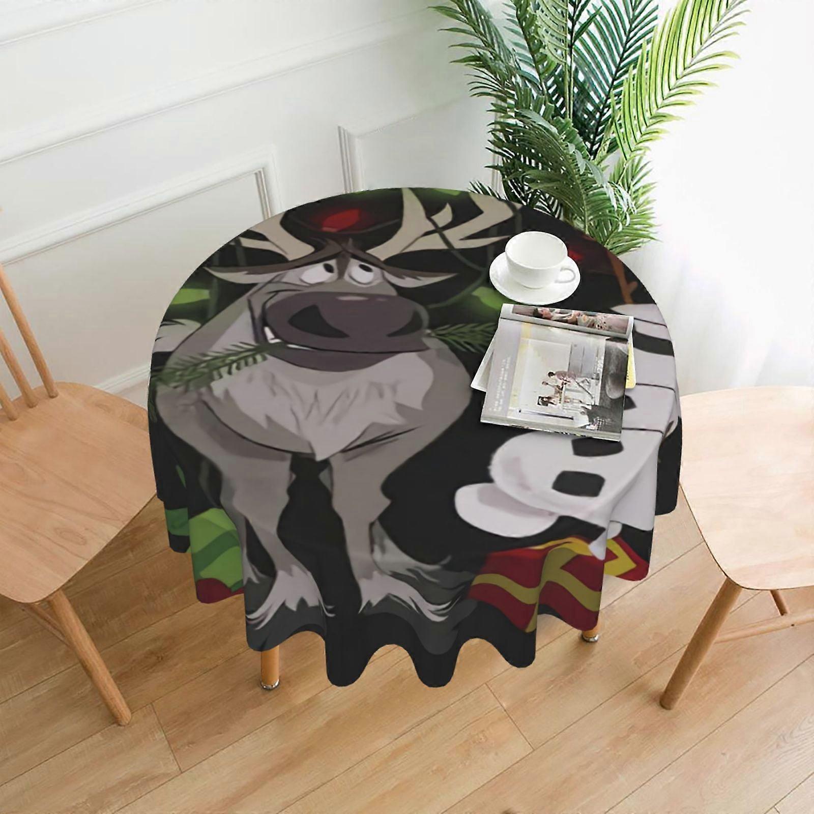 Merry Christmas Rectangular Tablecloth, Water Resistance Antiwrinkle Spillproof Soft Fabric, compatible with 60in Table