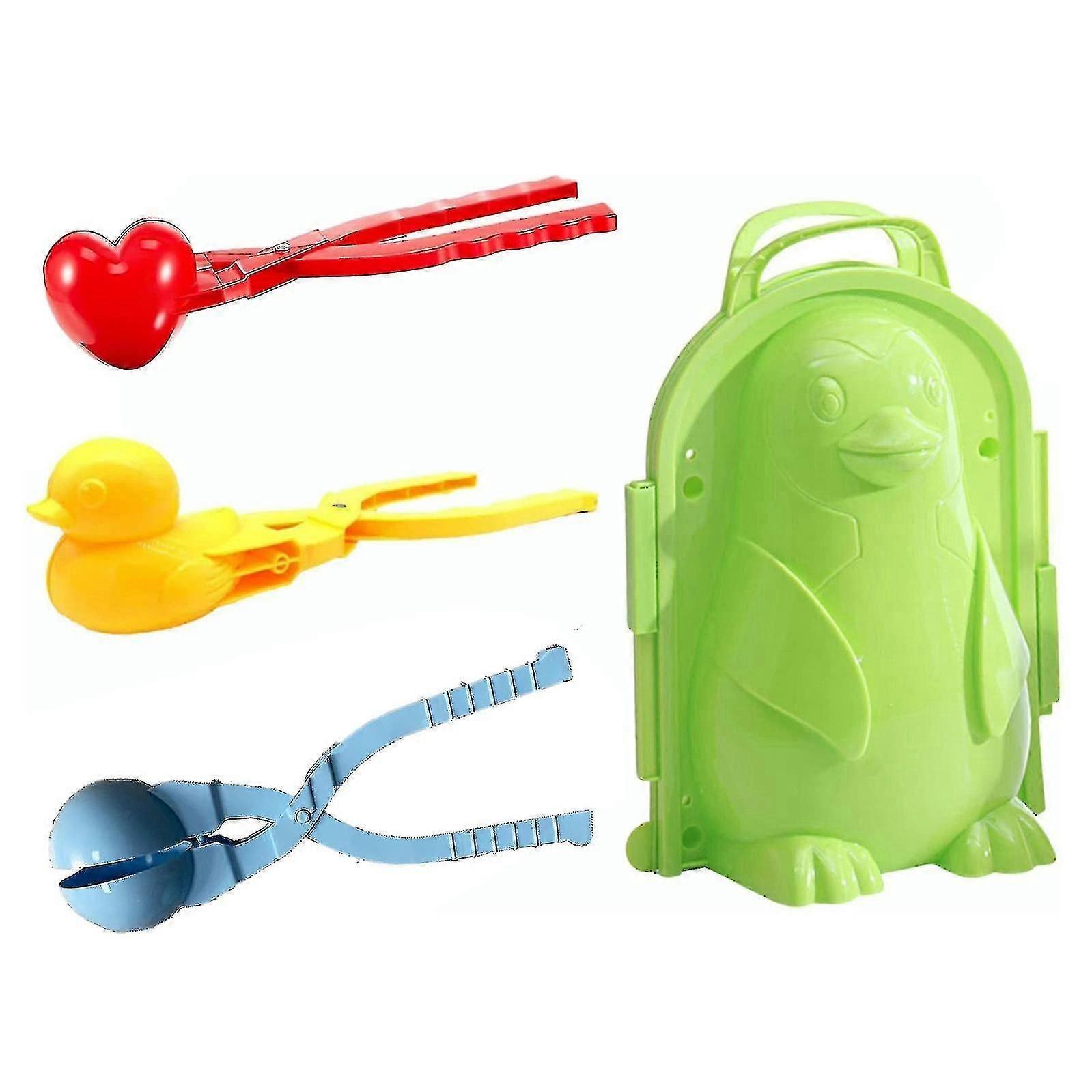 Snowball Maker 4 Pack Heart Snowman Spherical Shape