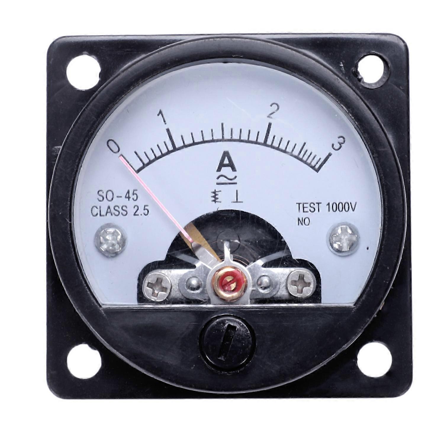 AC 0-3A Analog Panel Meter Current Measuring Ammeter Gauge Black