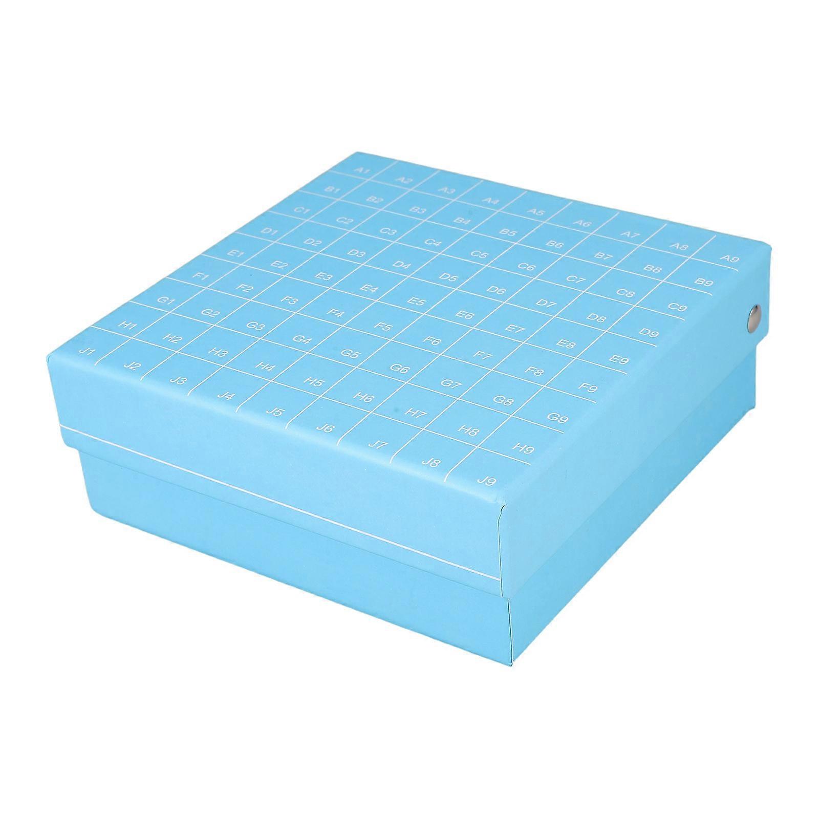 Cold Storage Cardboard Freezer Box for Vial Storage with Fliptop Lid 81 Grid
