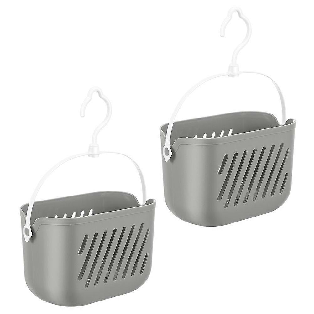 Hanging Shower Organizer Storage Basket PP Material Organizing Bath Accessories 2Pcs