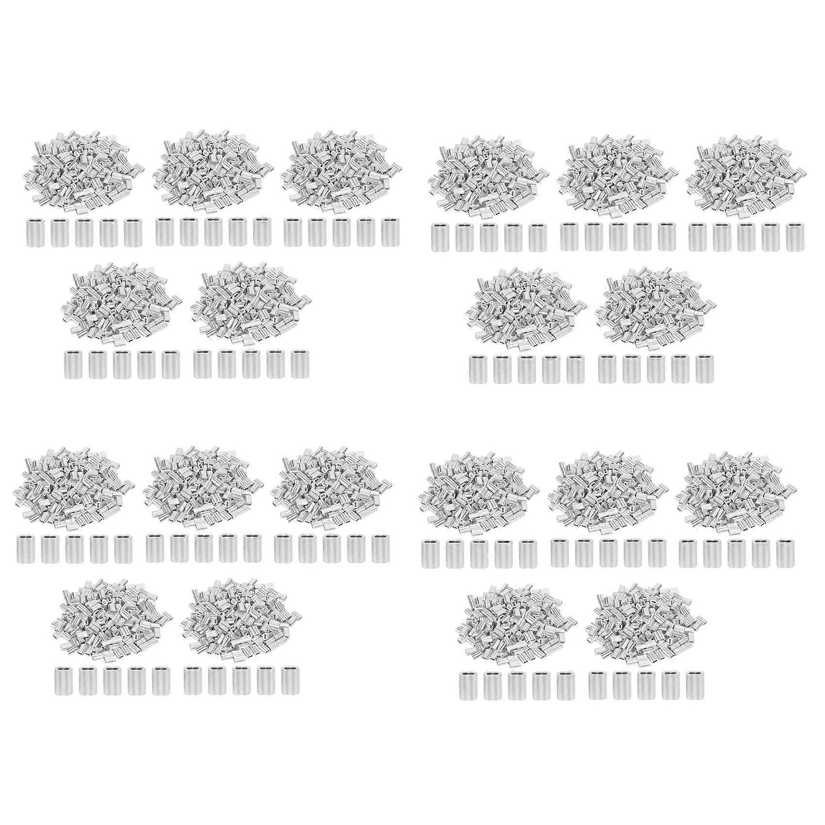 4000PCS 1/16 Inch Cable Ferrule Set Aluminum Alloy Crimping Loop Sleeve for Wire Rope