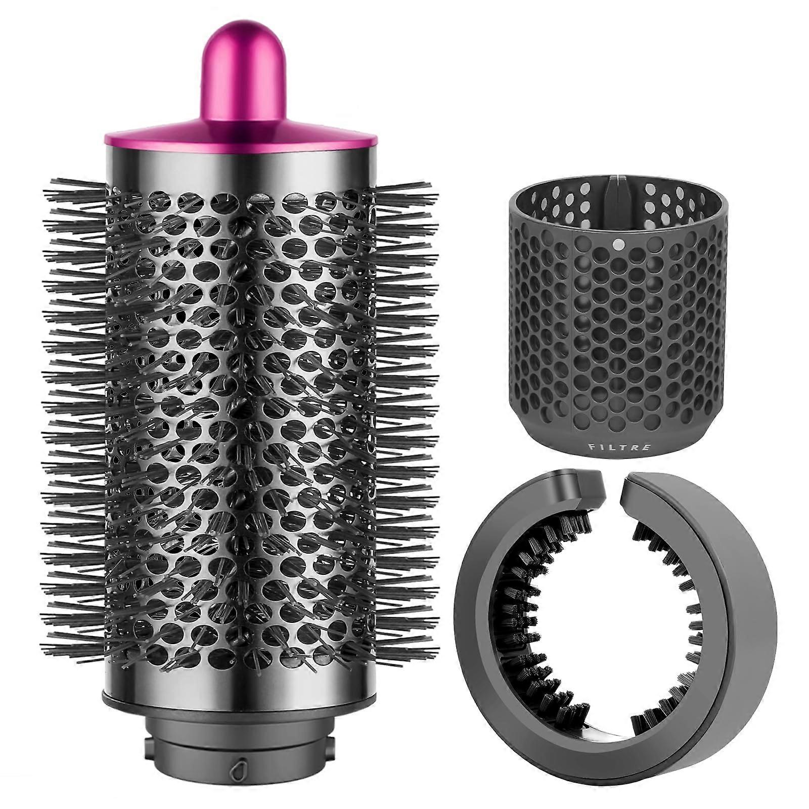 Large Round Volumizing Brush Filter Cage Cover and Cleaning Brush for Dyson Airwrap Attachments HS01 HS05