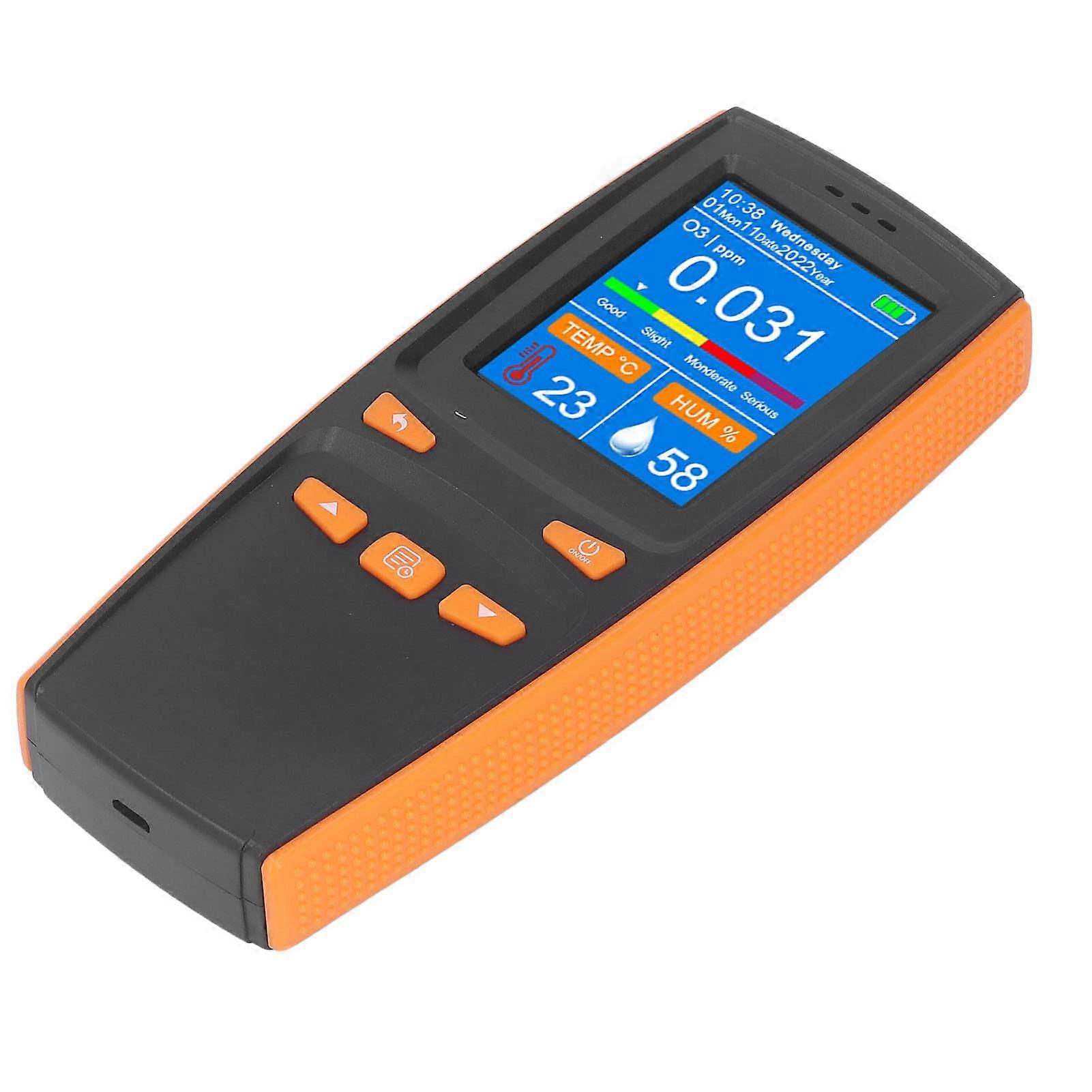 Air Quality Monitor and Portable Gas Detector with 2.8' LCD, USB Rechargeable for Home and Office