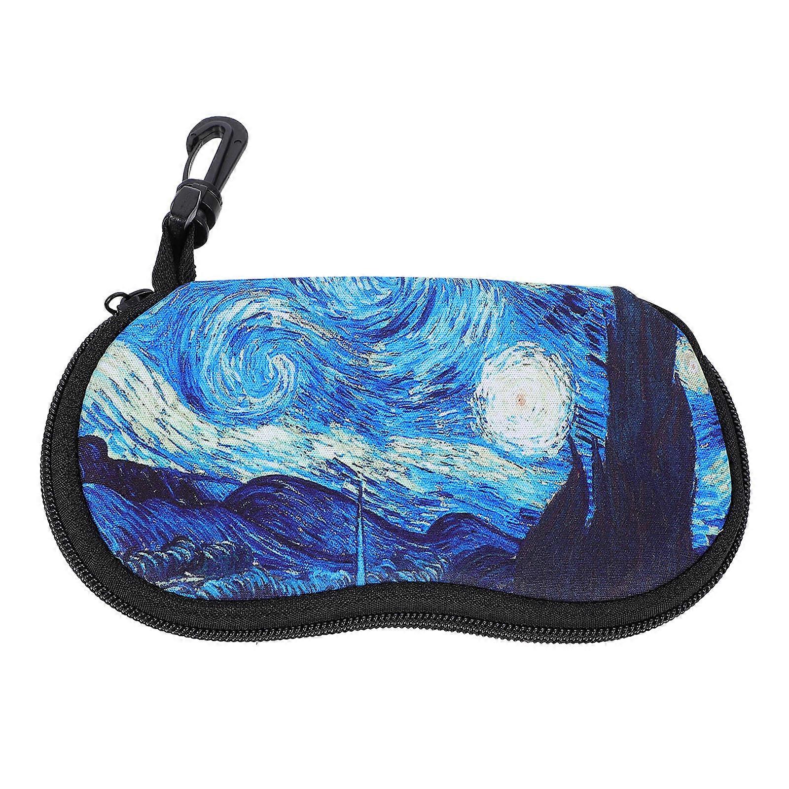 Glasses Pouch Eyeglasses Bag for Storage 2Pcs Waterproof Blue Container