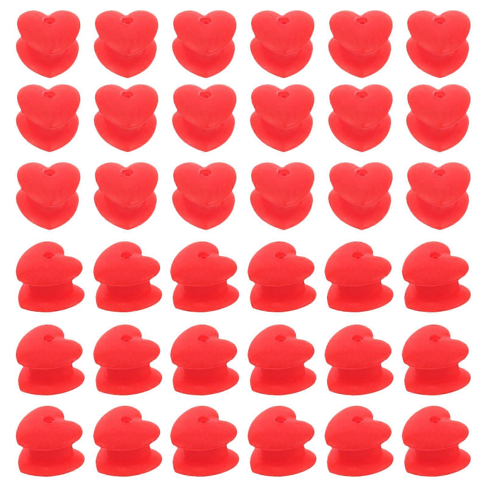 250Pcs Silicone Earring Backs for Comfortable Wear Red Accessories
