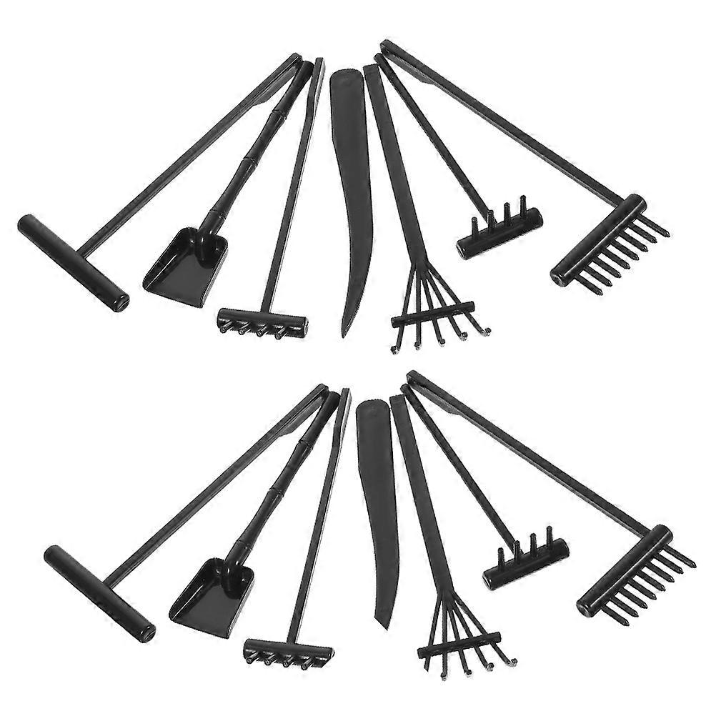 Zen Sand Garden Tool Plastic Rake for DIY Use 1Set Black Rake