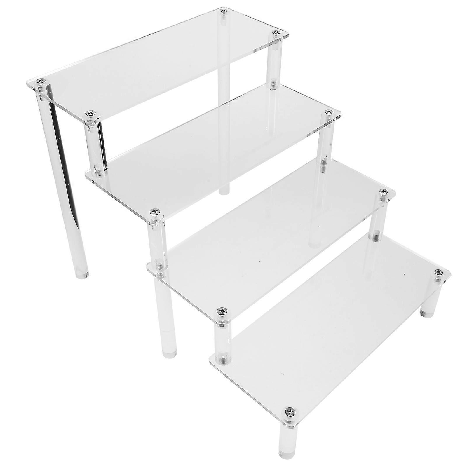 Acrylic Display Stand for Home with Transparent 4-Tier Organizer