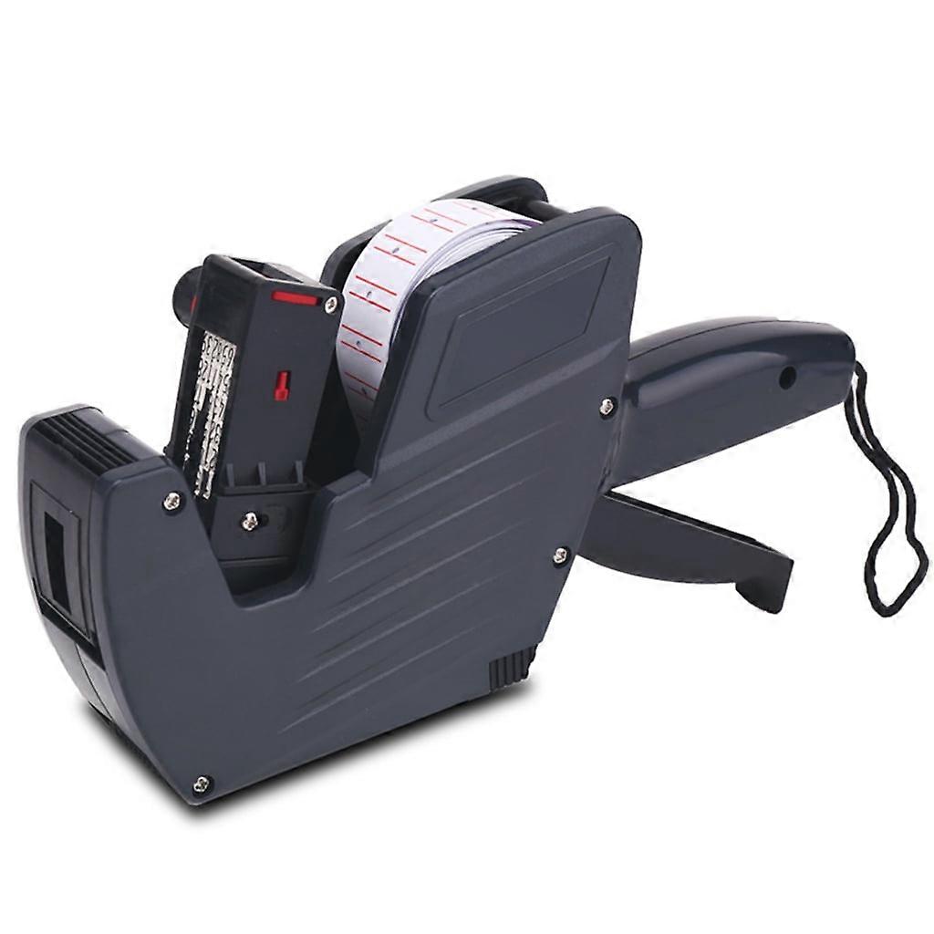 8 Digits Price Tag Gun Labeler Labeller with Red Lines Label Paper for Retail Store Pricing Display Tool