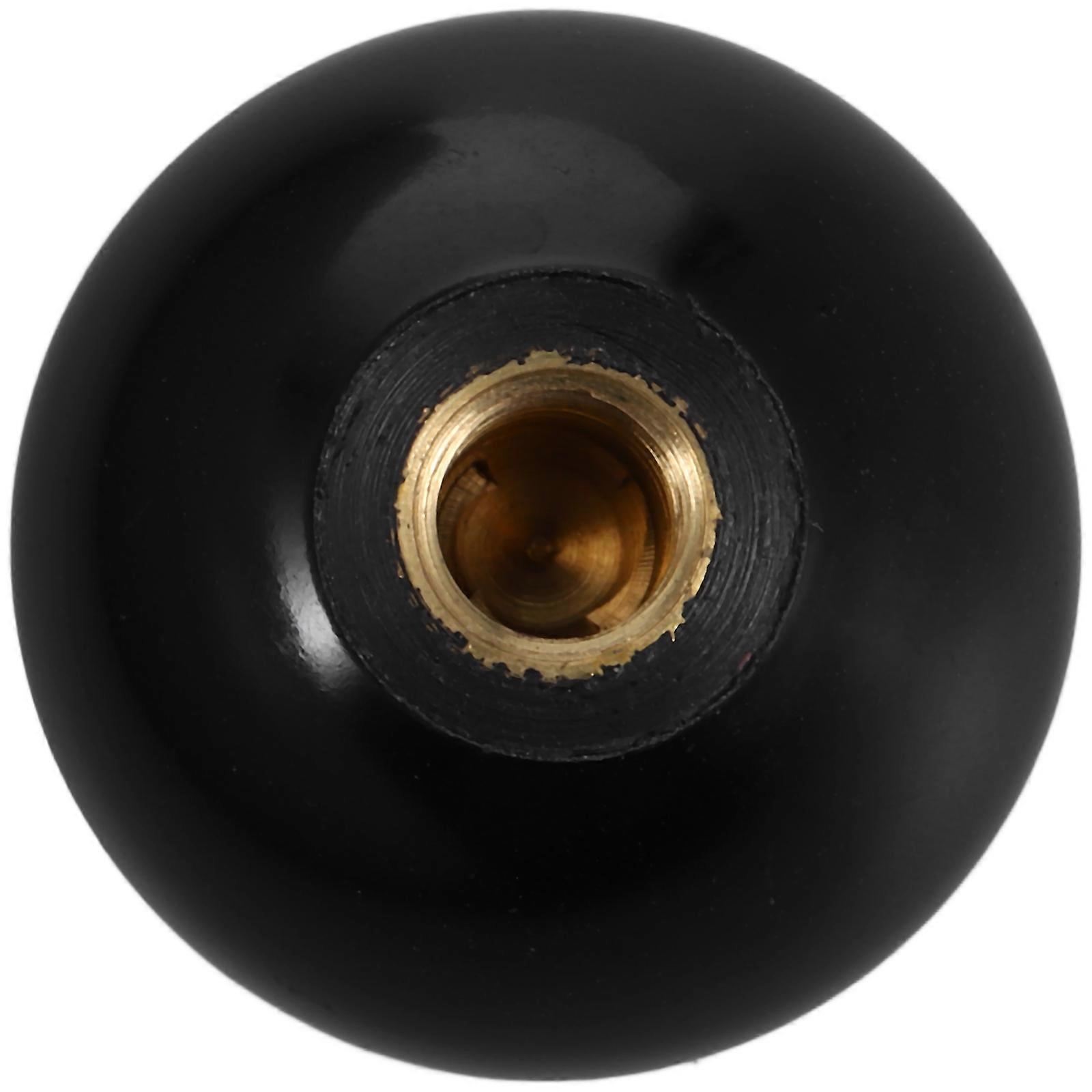 Threaded Ball Knob Universal Joystick Gear Shift Replacement Part Arcade Machine Upgrade Black Plastic Copper Round 1Pack