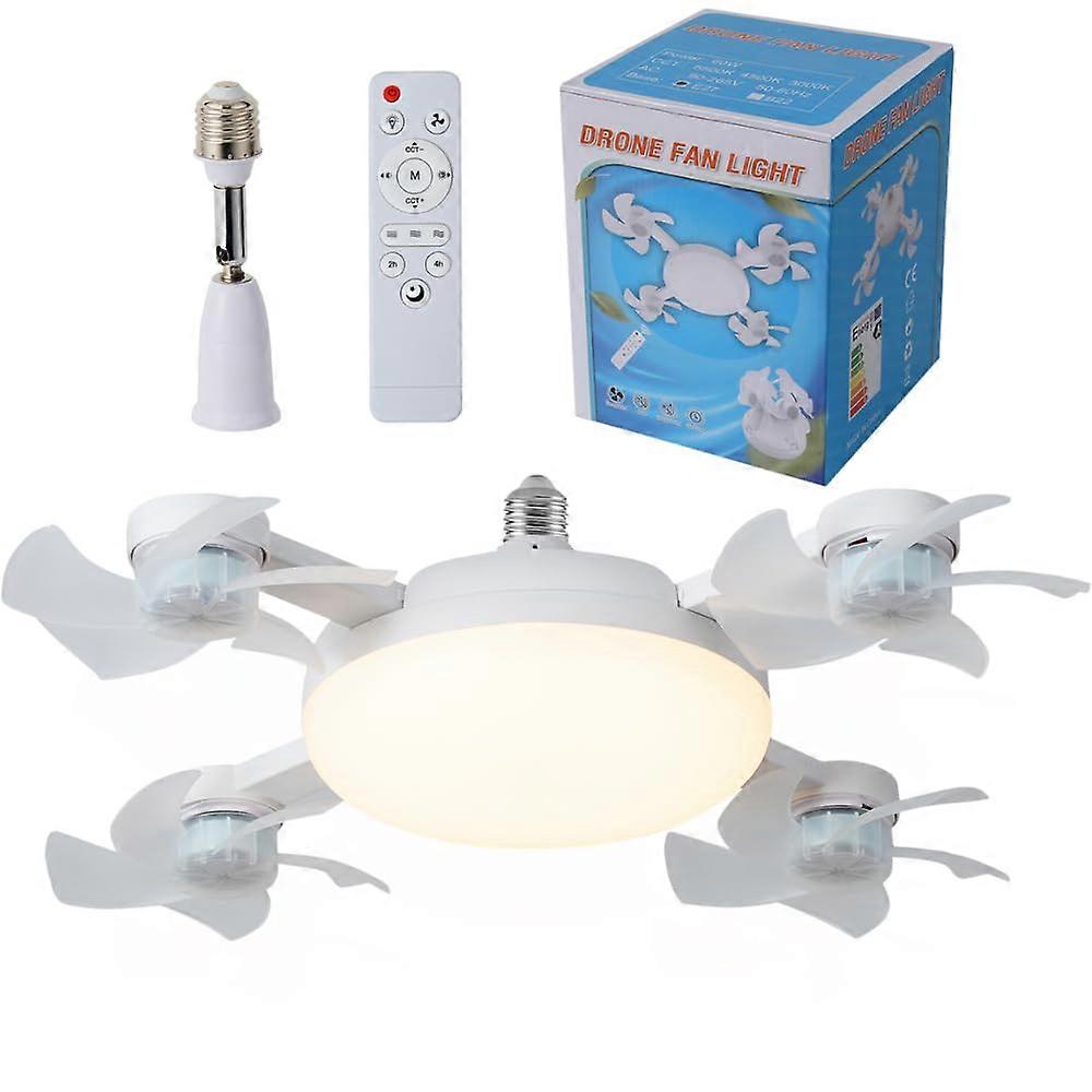 19.7 Inch Low Profile Ceiling Fan with Remote, Dimmable 3Color LED Light, UltraQuiet ABS Blades