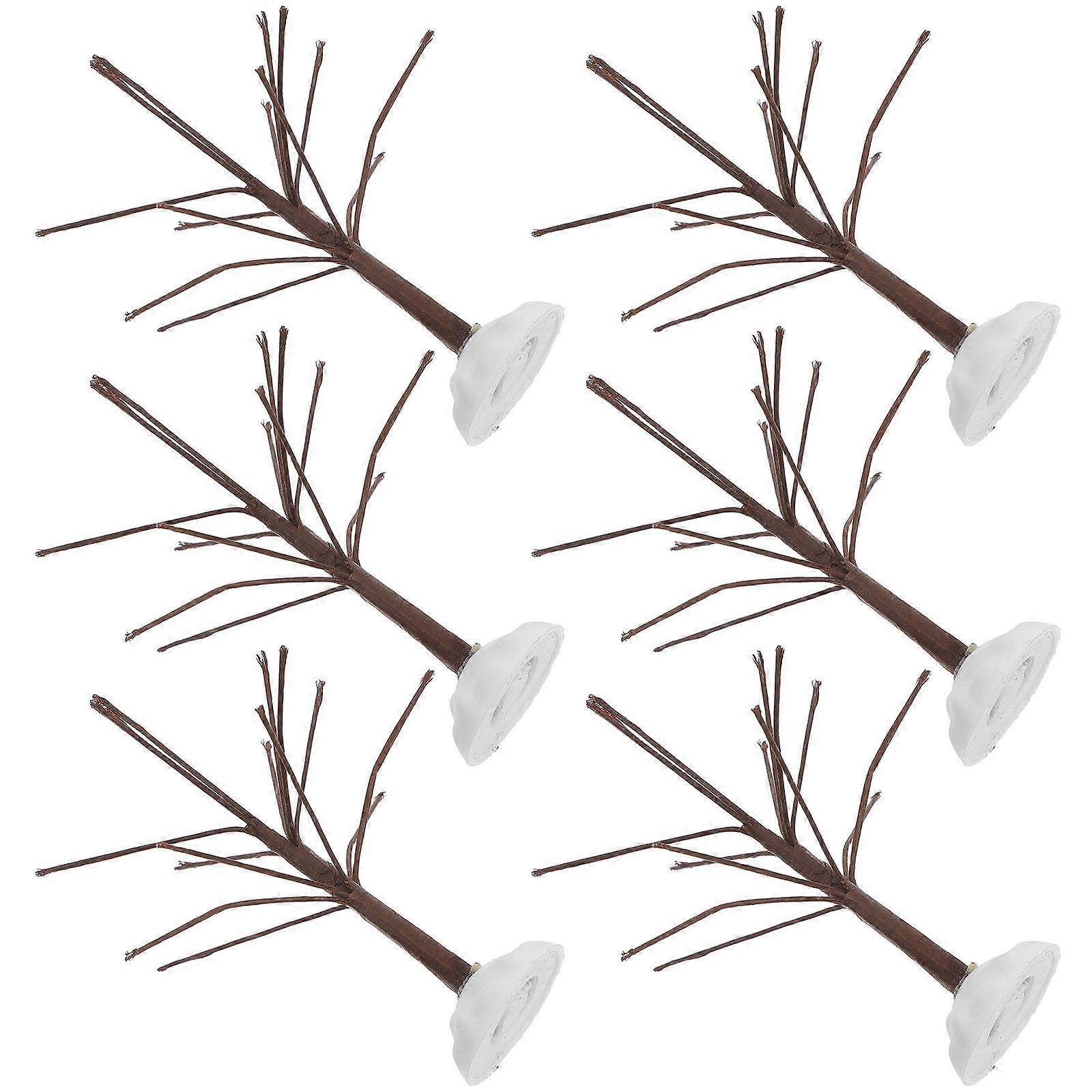 Artificial Model Trees for DIY Decoration 6Pcs Coffee Mini Set