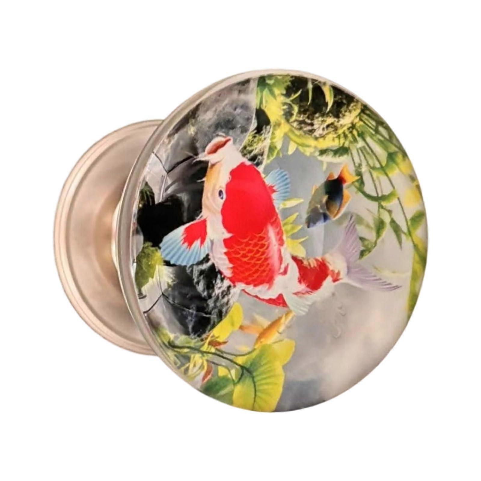 Crystal Door Knob Clear Resin and Metal Handle with Elegant Design for Cabinet Drawer and Door