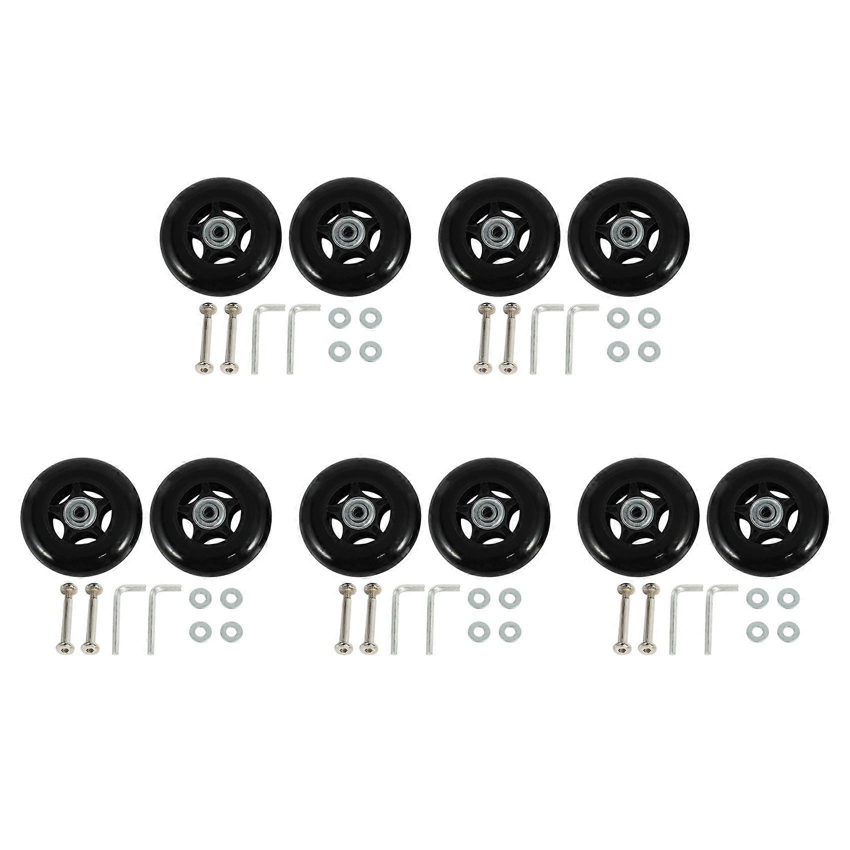 10 Set Luggage Suitcase Replacement Wheels OD 80mm