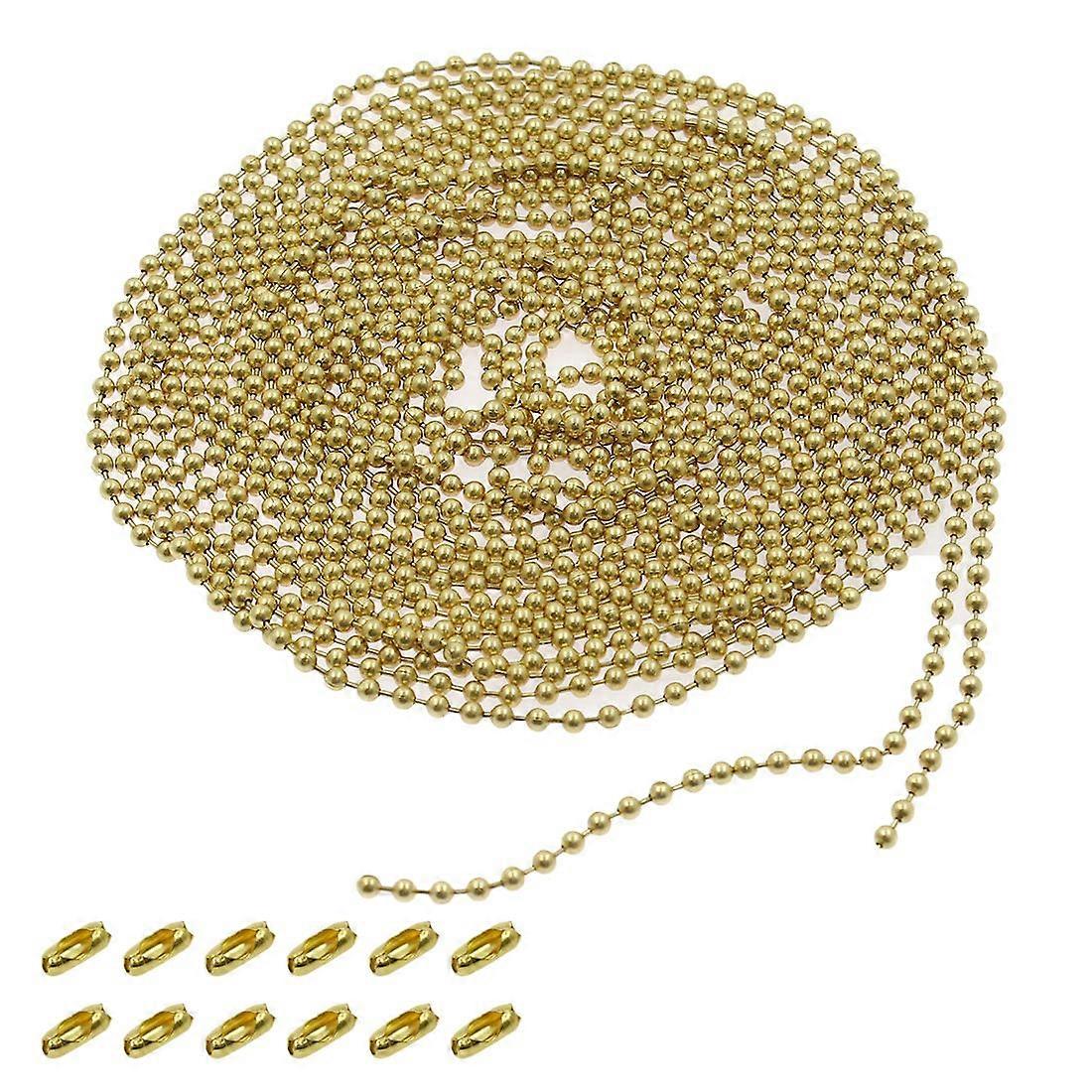 Ceiling Fan Pull Chain Extension Adjustable 16ft Brass with 12 Connectors RustResistant