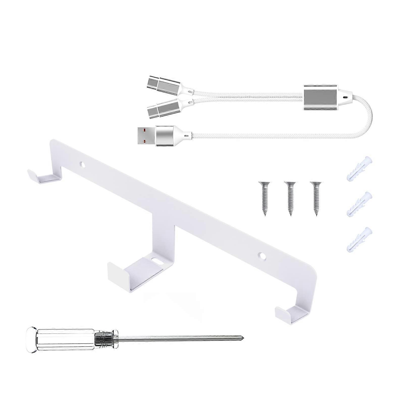 Wall Mounted Charging Stand for PS VR2 with Dual Gamepad Fast Charge and Accessory Storage